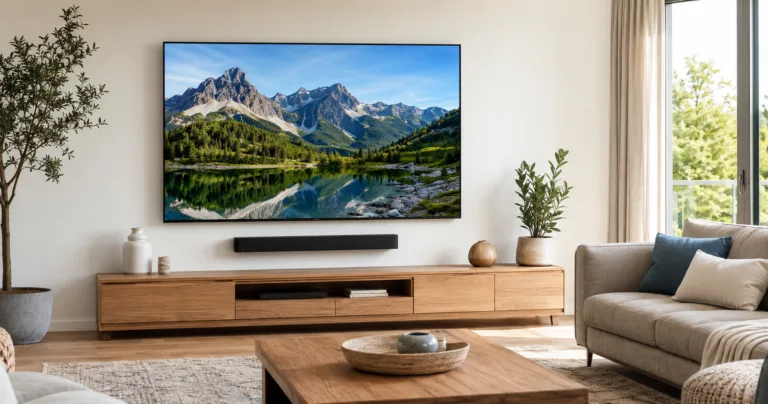 Installation TV murale soignée